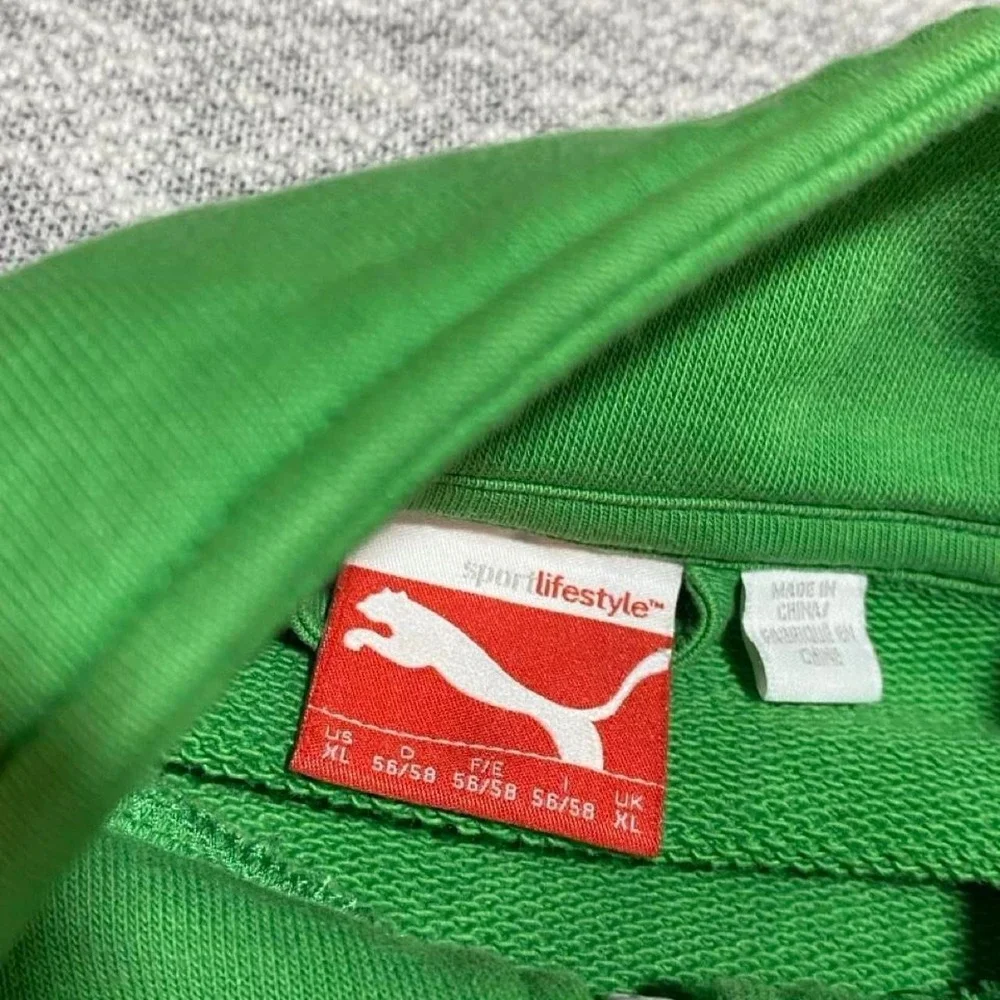 Puma Mexico green track jacket full zip  stripes on sleeves men XL. SKU-B37